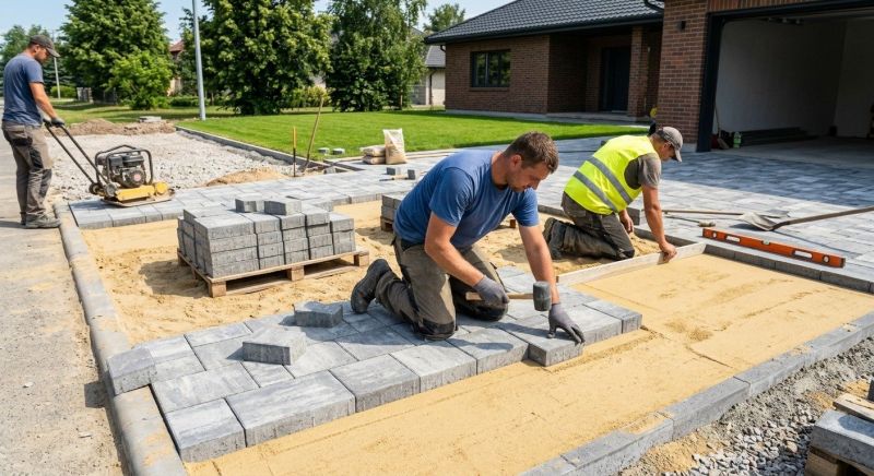 Our team working on Concrete Installation projects in Brighton, MI
