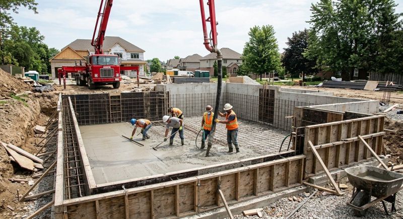 Basement Concrete Installation in Brighton, MI