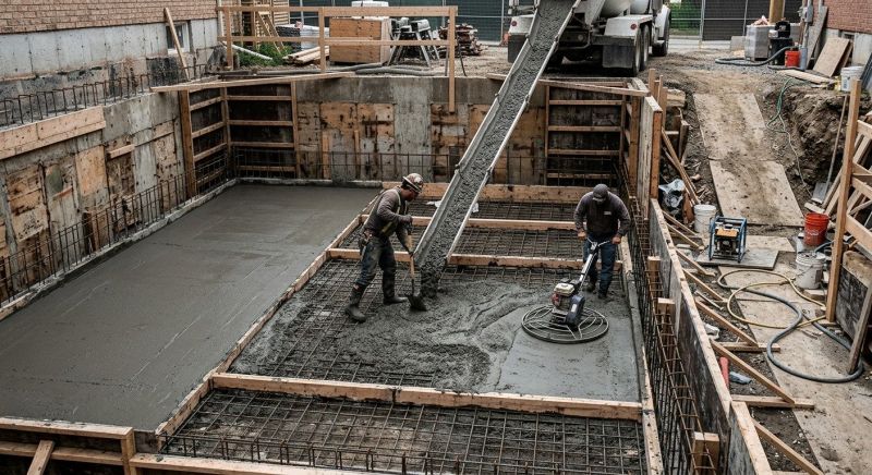 Basement Concrete Installation in Novi, MI