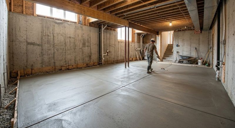 Basement Concrete Installation in Southfield, MI