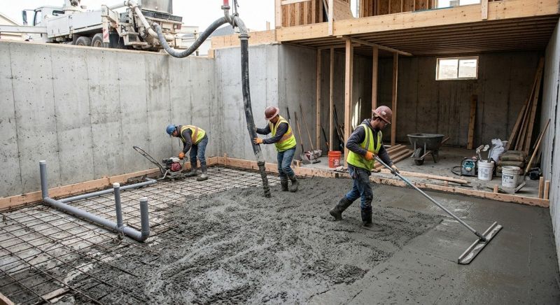Basement Concrete Installation in Walled Lake, MI