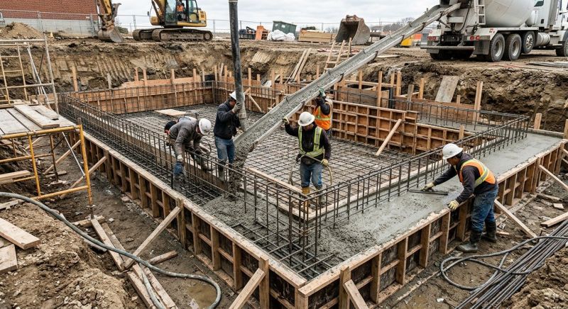 Basement Concrete Installation in West Bloomfield, MI