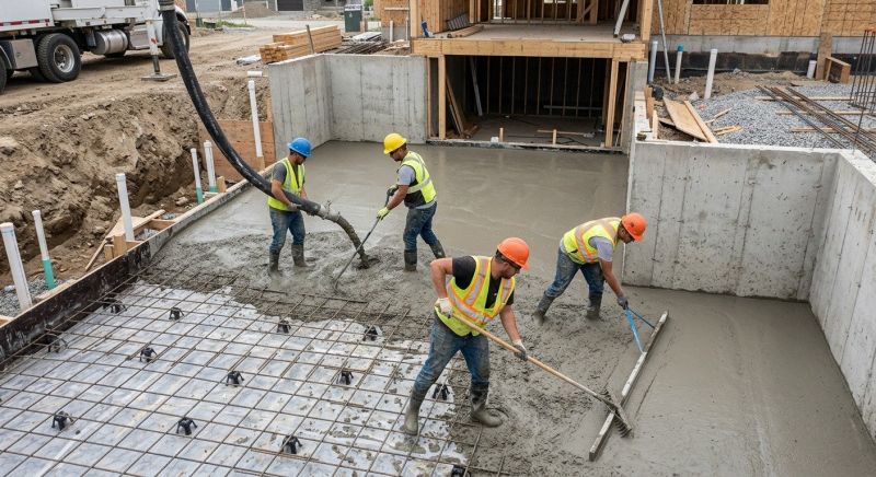 Basement Concrete Installation in Wixom, MI