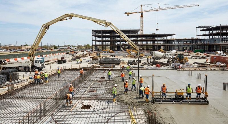 Commercial Slab Construction in Highland, MI