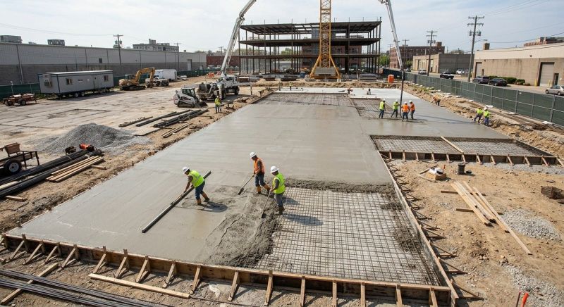 Commercial Slab Construction in Holly, MI
