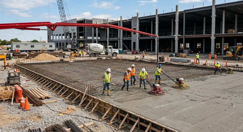Commercial Slab Construction in Plymouth, MI