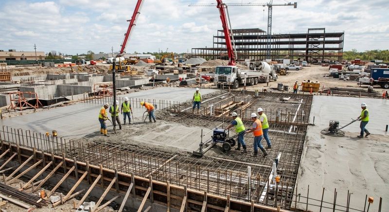 Commercial Slab Installation in Howell, MI