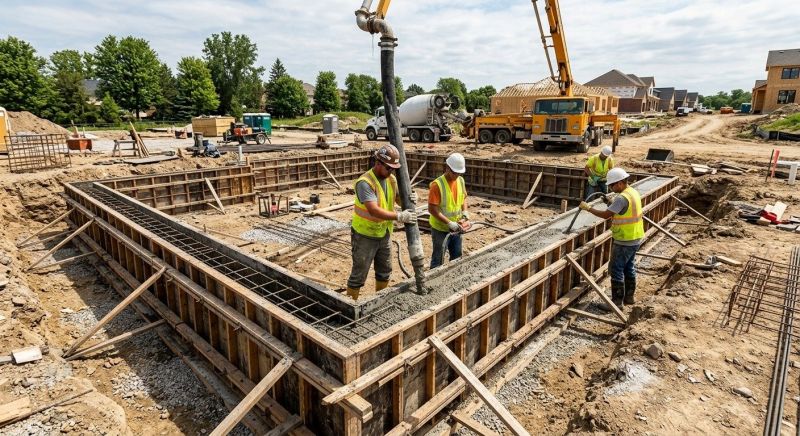 Foundation Pouring in Brighton, MI